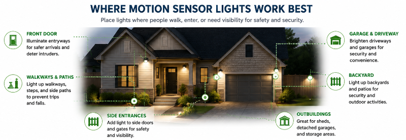 Where Motion Sensor Lights Work Best
