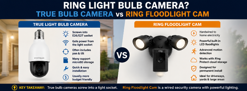 Ring Light Bulb Camera – True Bulb Camera vs Ring Floodlight Cam