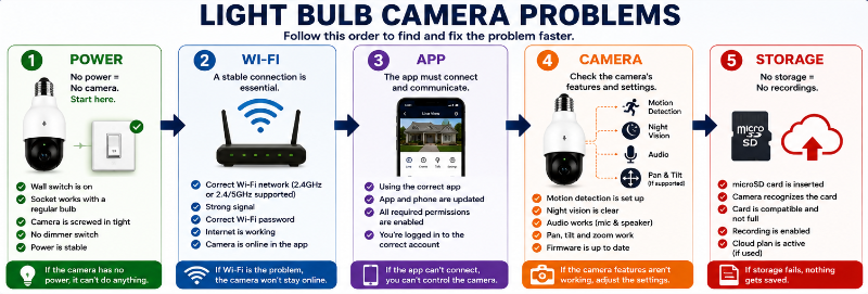 Light Bulb Camera Problems