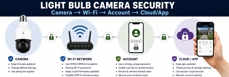 Light Bulb Camera Security
