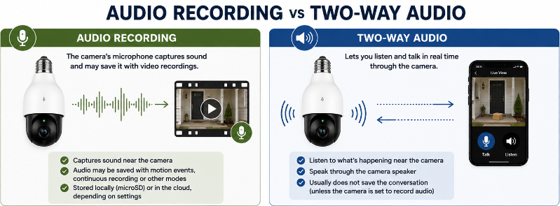 Audio Recording vs Two-Way Audio
