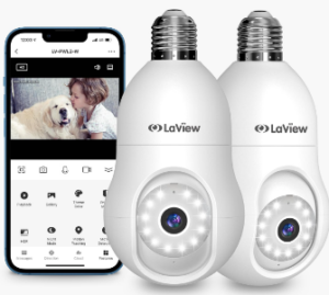 LaView 4MP Bulb Security Camera