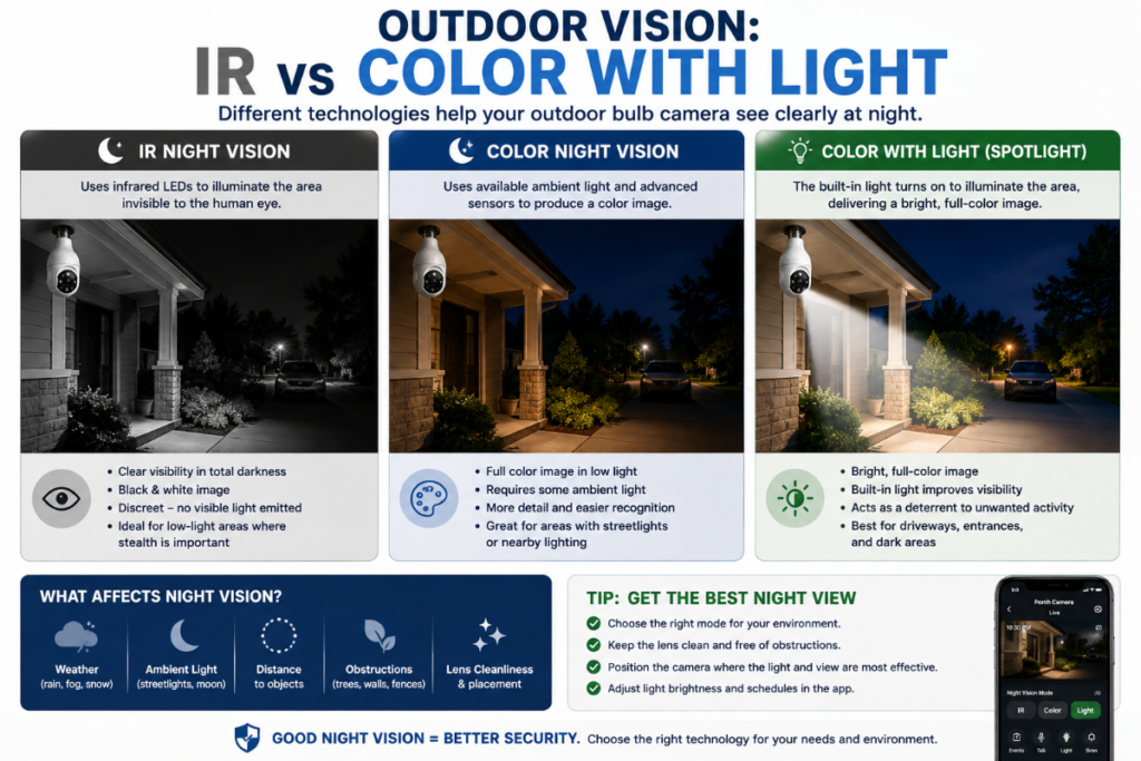 Outdoor Vision - IR vs Color with Light