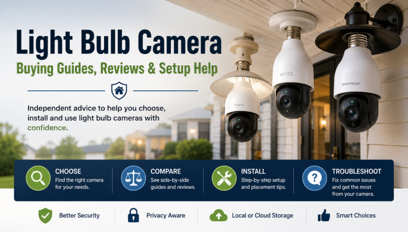 Best Light Bulb Camera Buying Guides, Reviews & Setup Help